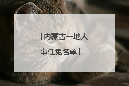 内蒙古一地人事任免名单