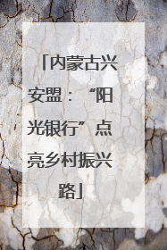 内蒙古兴安盟：“阳光银行”点亮乡村振兴路