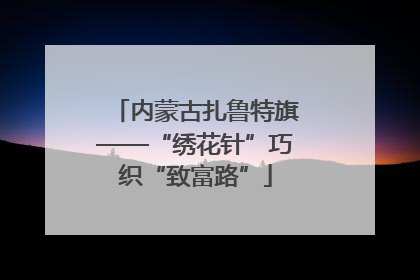 内蒙古扎鲁特旗——“绣花针”巧织“致富路”