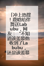 冲上热搜！鹿晗给伴舞送Labubu，网友：“不知道该羡慕他收到了Labubu，还是该羡慕鹿晗送他礼物”