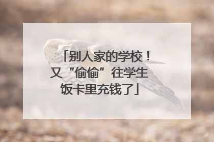 别人家的学校！又“偷偷”往学生饭卡里充钱了