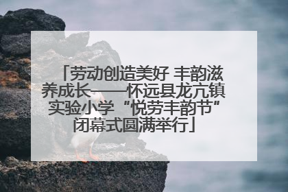 劳动创造美好 丰韵滋养成长——怀远县龙亢镇实验小学“悦劳丰韵节”闭幕式圆满举行