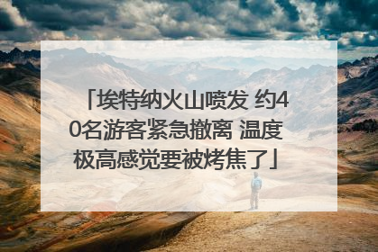 埃特纳火山喷发 约40名游客紧急撤离 温度极高感觉要被烤焦了