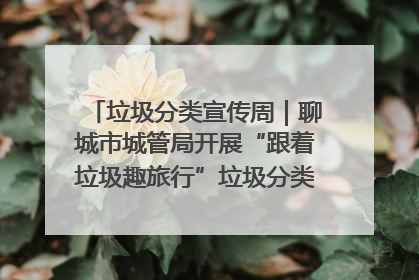 垃圾分类宣传周｜聊城市城管局开展“跟着垃圾趣旅行”垃圾分类科普宣传活动