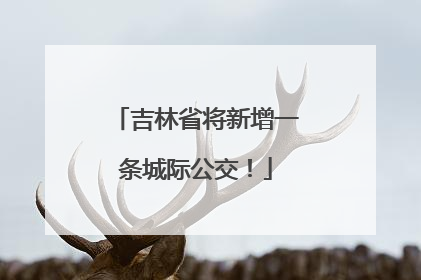 吉林省将新增一条城际公交！