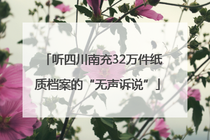 听四川南充32万件纸质档案的“无声诉说”