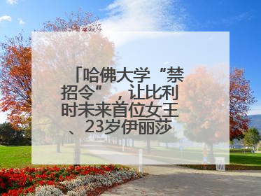 哈佛大学“禁招令”，让比利时未来首位女王、23岁伊丽莎白公主难毕业
