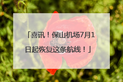 喜讯！保山机场7月1日起恢复这条航线！