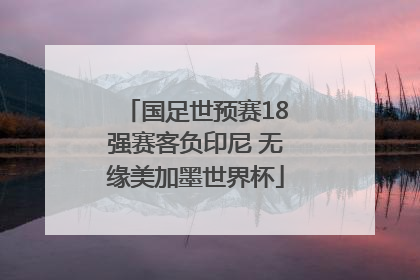 国足世预赛18强赛客负印尼 无缘美加墨世界杯
