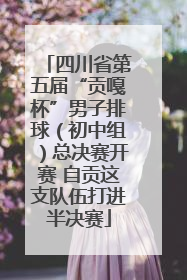 四川省第五届“贡嘎杯”男子排球（初中组）总决赛开赛 自贡这支队伍打进半决赛