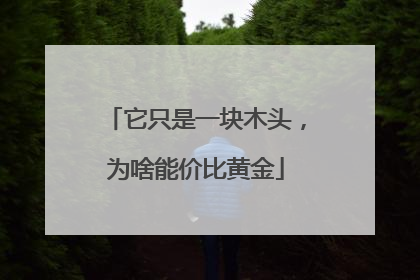 它只是一块木头，为啥能价比黄金