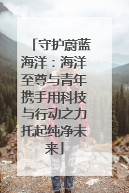 守护蔚蓝海洋：海洋至尊与青年携手用科技与行动之力托起纯净未来