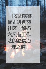 安职实践团走进西苑社区：解码六尺巷工作法的温情治理之道