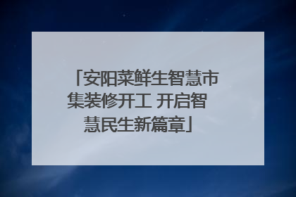 安阳菜鲜生智慧市集装修开工 开启智慧民生新篇章