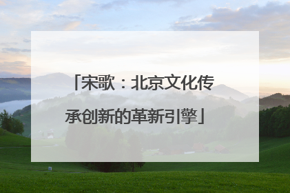 宋歌：北京文化传承创新的革新引擎