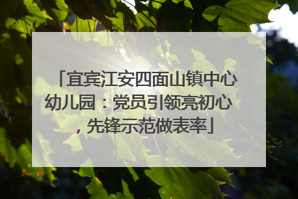 宜宾江安四面山镇中心幼儿园：党员引领亮初心，先锋示范做表率