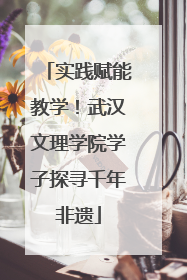 实践赋能教学！武汉文理学院学子探寻千年非遗