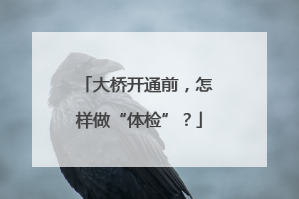 大桥开通前，怎样做“体检”？