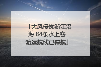 大风侵扰浙江沿海 84条水上客渡运航线已停航