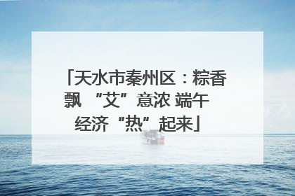 天水市秦州区：粽香飘 “艾”意浓 端午经济“热”起来
