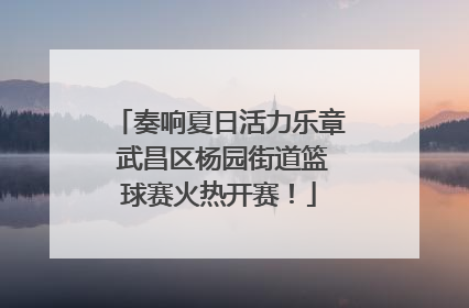 奏响夏日活力乐章 武昌区杨园街道篮球赛火热开赛！