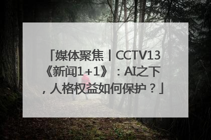 媒体聚焦丨CCTV13《新闻1+1》：AI之下，人格权益如何保护？