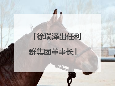 徐瑞泽出任利群集团董事长