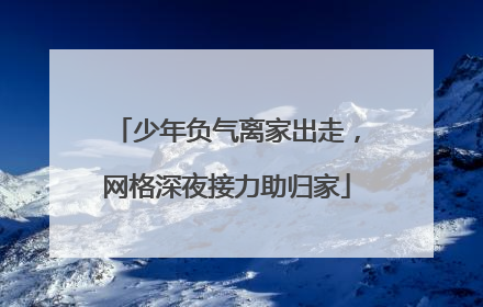 少年负气离家出走，网格深夜接力助归家