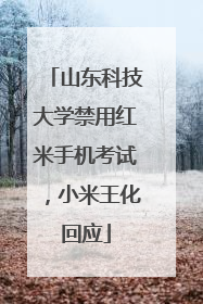 山东科技大学禁用红米手机考试，小米王化回应