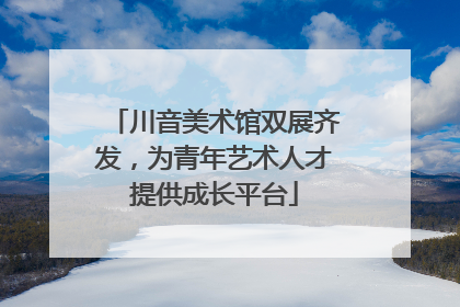 川音美术馆双展齐发，为青年艺术人才提供成长平台