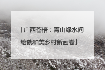 广西苍梧：青山绿水间绘就和美乡村新画卷