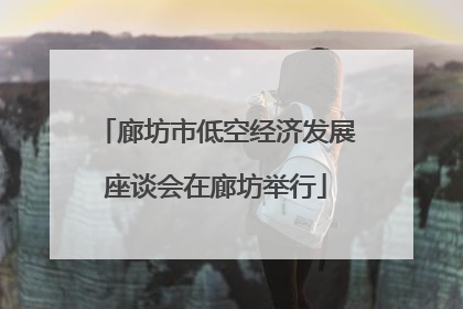 廊坊市低空经济发展座谈会在廊坊举行