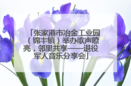 张家港市冶金工业园（锦丰镇）举办歌声嘹亮，邻里共享——退役军人音乐分享会
