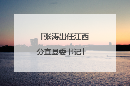 张涛出任江西分宜县委书记