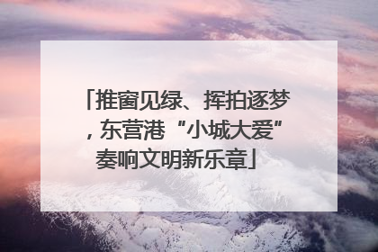 推窗见绿、挥拍逐梦，东营港“小城大爱”奏响文明新乐章