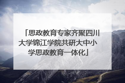 思政教育专家齐聚四川大学锦江学院共研大中小学思政教育一体化