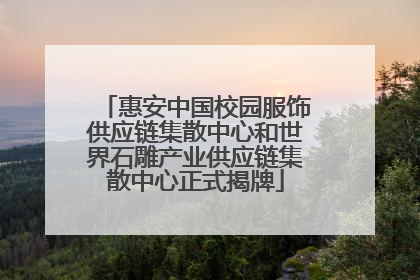 惠安中国校园服饰供应链集散中心和世界石雕产业供应链集散中心正式揭牌