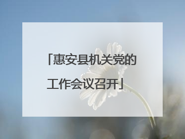 惠安县机关党的工作会议召开