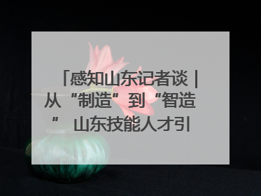 感知山东记者谈｜从“制造”到“智造” 山东技能人才引领产业升级