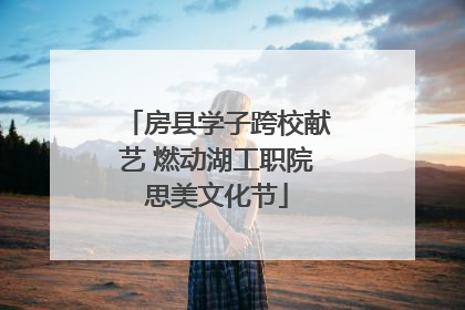 房县学子跨校献艺 燃动湖工职院思美文化节