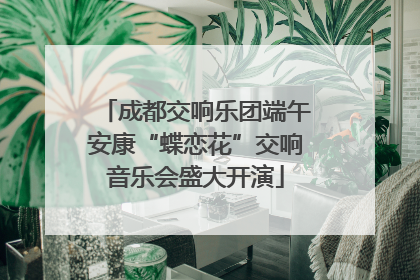 成都交响乐团端午安康“蝶恋花”交响音乐会盛大开演