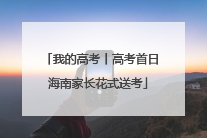 我的高考丨高考首日 海南家长花式送考