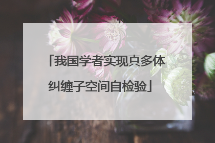 我国学者实现真多体纠缠子空间自检验