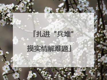 扎进“兵堆”摸实情解难题