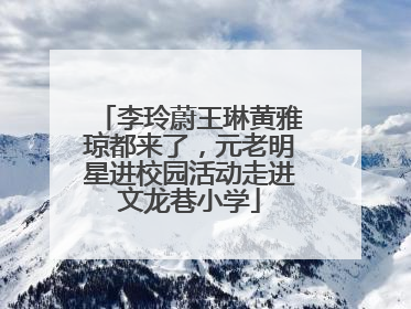 李玲蔚王琳黄雅琼都来了，元老明星进校园活动走进文龙巷小学