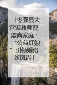 枣强县大营镇教师曹淑尚家庭：“公益红娘”引领婚俗新风尚