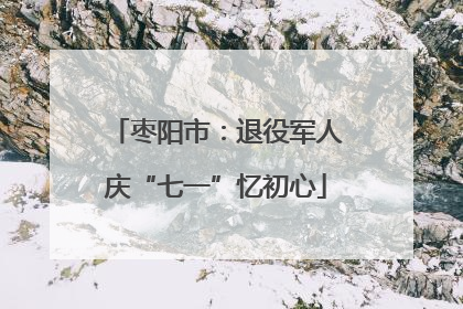 枣阳市：退役军人庆“七一”忆初心