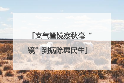 支气管镜察秋毫“镜”到病除惠民生