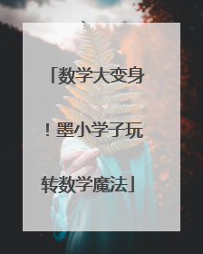 数学大变身！墨小学子玩转数学魔法