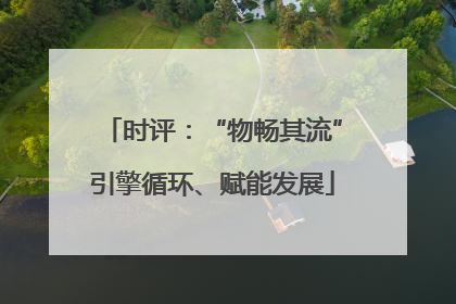 时评：“物畅其流”引擎循环、赋能发展